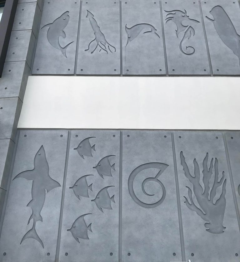 後製清水模陰刻